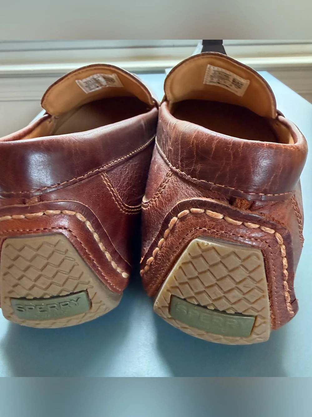 Sperry Gold Cup Men's Brown Leather Penny Loafers - Classic Slip-On Dress Casual